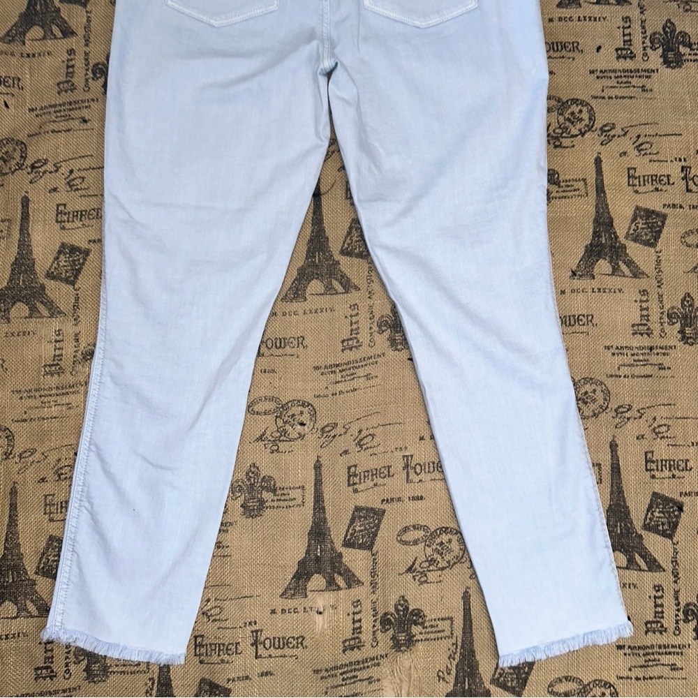 Loft NWT! Light Blue Pockets Skinny Crop Pants  Size 29 - Picture 13 of 16